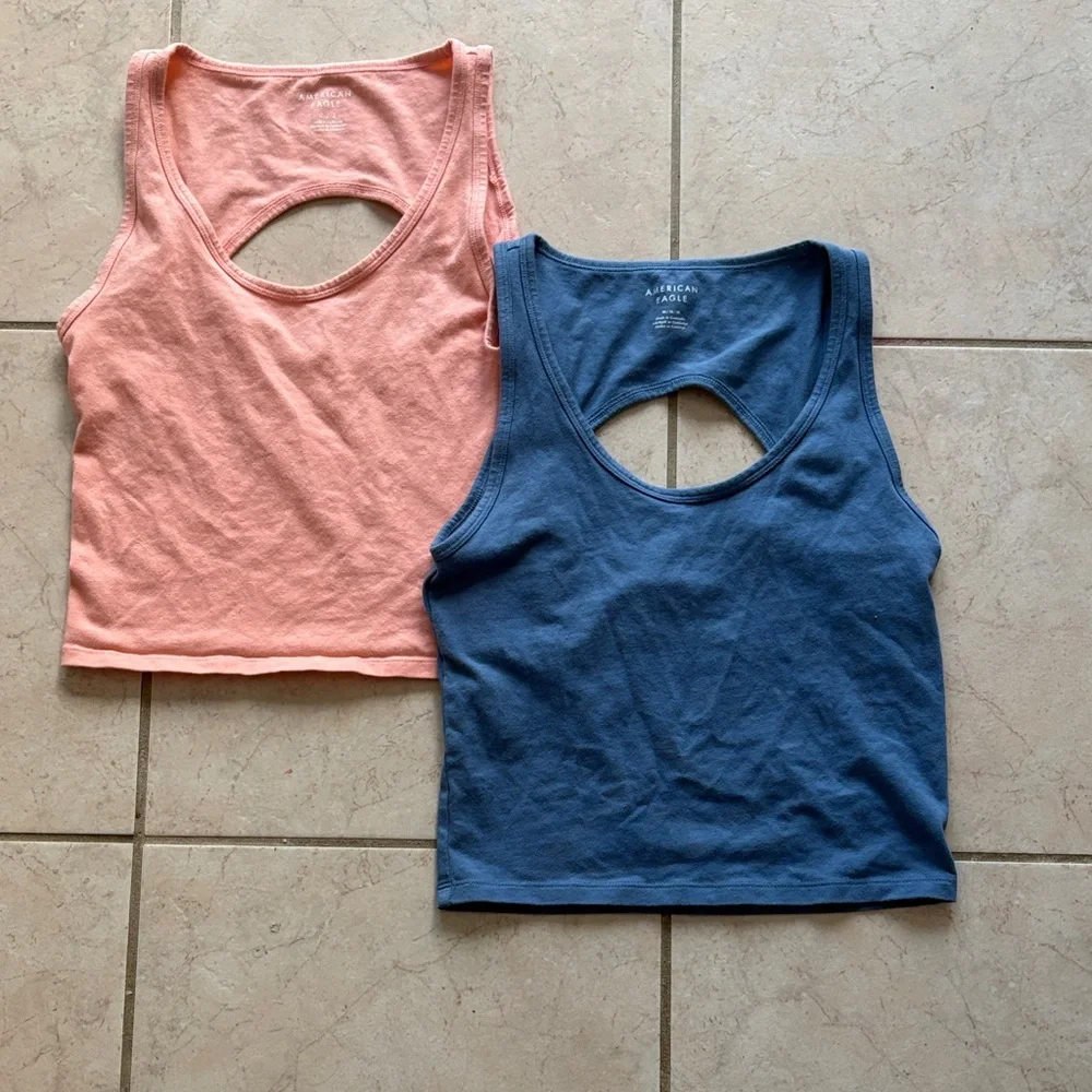 American Eagle Open Back Tank Tops - Picture 1 of 4